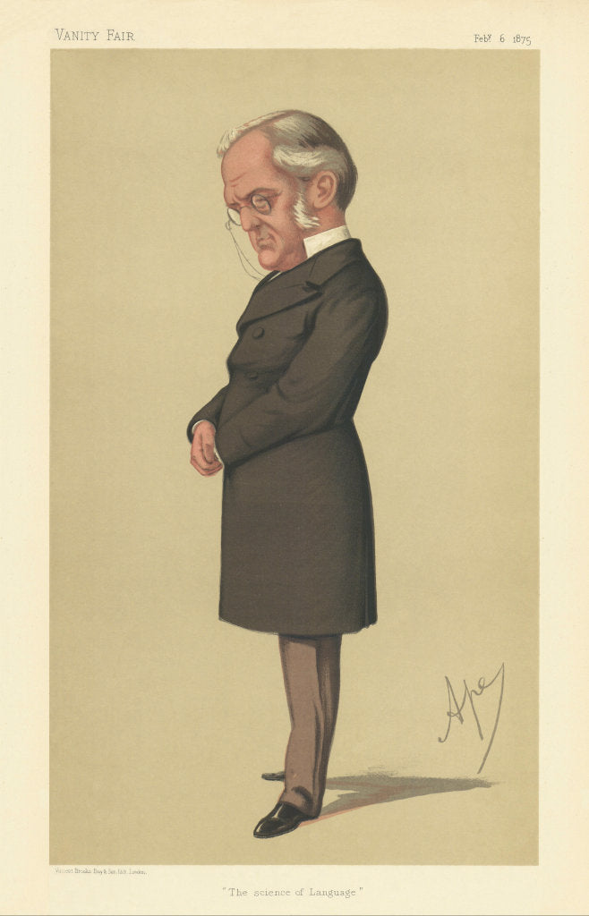 VANITY FAIR SPY CARTOON Friedrich Max Müller 'The science of language' 1875